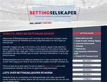Tablet Screenshot of bettingselskaper.com